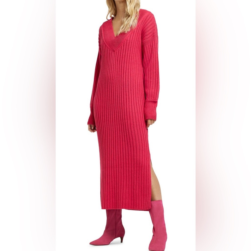 River Island Dawn OverSize V-Neck Sweater Dress Size Small